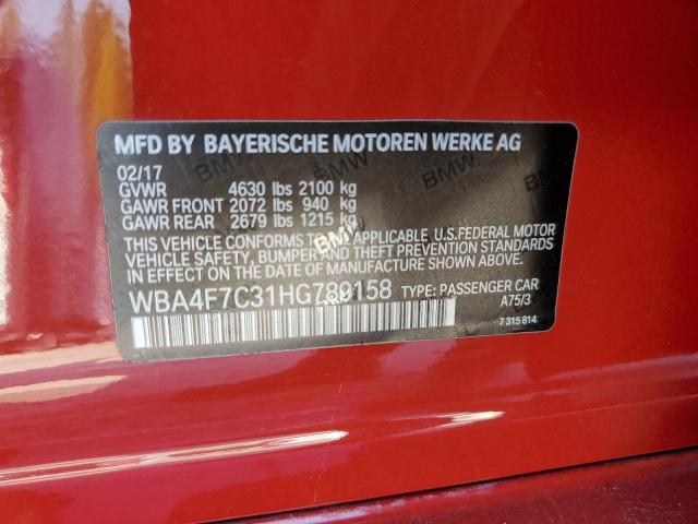 Photo 10 from auction – 2017 BMW 430I GRAN with VIN WBA4F7C31HG789158