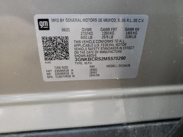 Photo 10 from auction – 2021 CHEVROLET BLAZER 2LT with VIN 3GNKBCRS2MS570290
