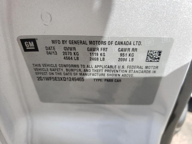 Photo 10 from auction – 2013 CHEVROLET IMPALA LS with VIN 2G1WF5E3XD1249465