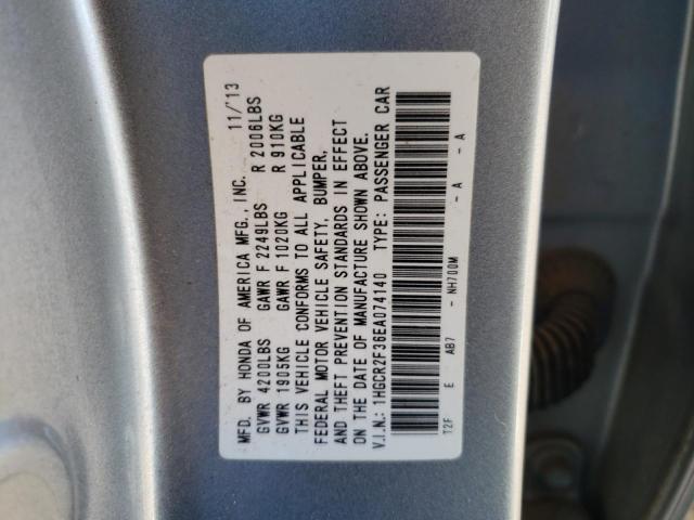 Photo 10 from auction – 2014 HONDA ACCORD LX with VIN 1HGCR2F36EA074140