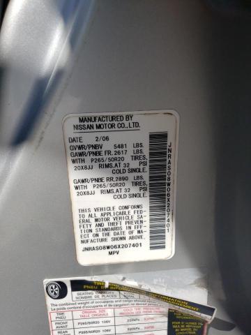 Photo 10 from auction – 2006 INFINITI FX35 with VIN JNRAS08W06X207401