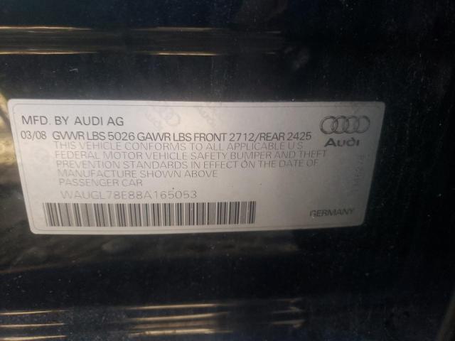 Photo 10 from auction – 2008 AUDI S4 QUATTRO with VIN WAUGL78E88A165053