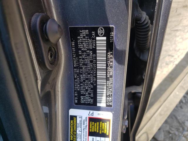 Photo 10 from auction – 2012 TOYOTA CAMRY BASE with VIN 4T1BF1FKXCU019119