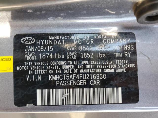 Photo 10 from auction – 2015 HYUNDAI ACCENT GS with VIN KMHCT5AE4FU216930