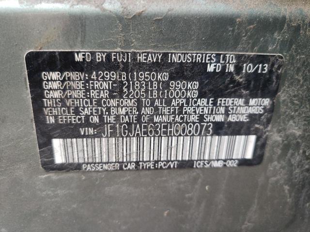 Photo 10 from auction – 2014 SUBARU IMPREZA PR with VIN JF1GJAE63EH008073
