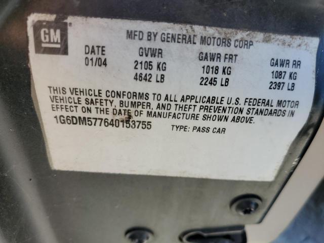 Photo 10 from auction – 2004 CADILLAC CTS with VIN 1G6DM577640153755