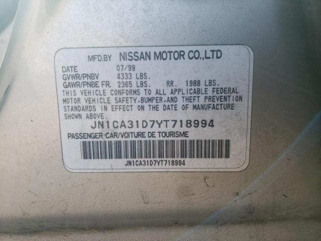 Photo 10 from auction – 2000 NISSAN MAXIMA GLE with VIN JN1CA31D7YT718994