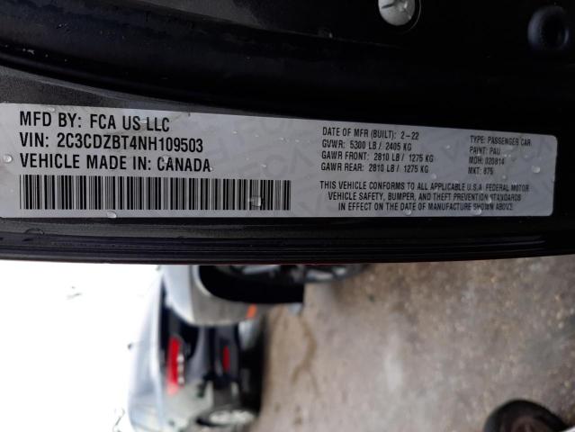 Photo 10 from auction – 2022 DODGE CHALLENGER with VIN 2C3CDZBT4NH109503