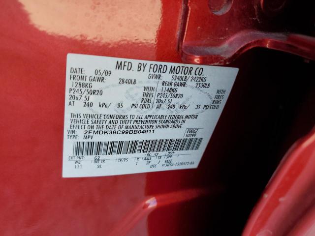 Photo 10 from auction – 2009 FORD EDGE LIMIT with VIN 2FMDK39C99BB04911