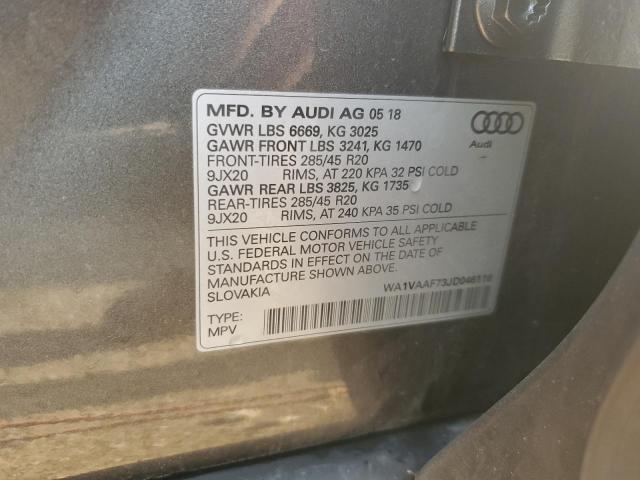 Photo 10 from auction – 2018 AUDI Q7 PRESTIG with VIN WA1VAAF73JD046116