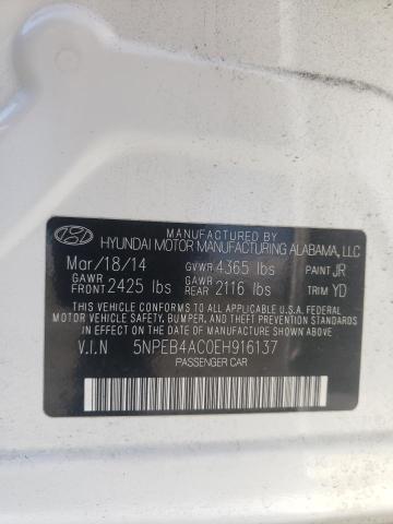 Photo 10 from auction – 2014 HYUNDAI SONATA GLS with VIN 5NPEB4AC0EH916137