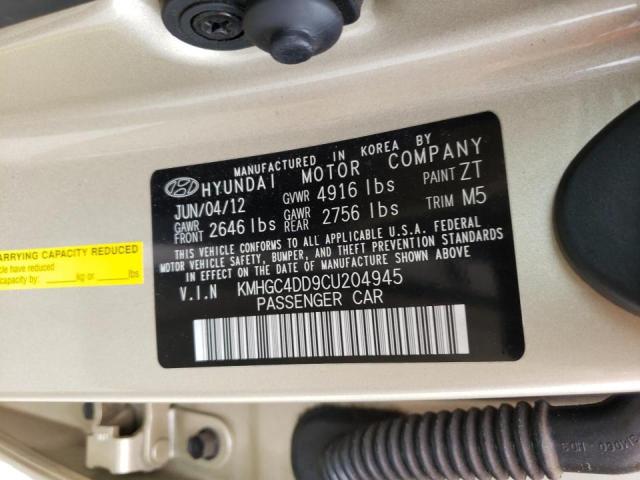 Photo 10 from auction – 2012 HYUNDAI GENESIS 3. with VIN KMHGC4DD9CU204945
