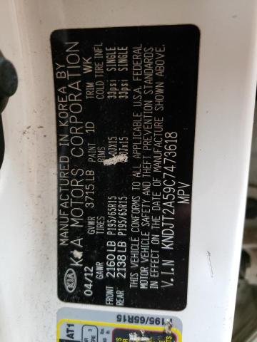 Photo 10 from auction – 2012 KIA SOUL with VIN KNDJT2A59C7473618