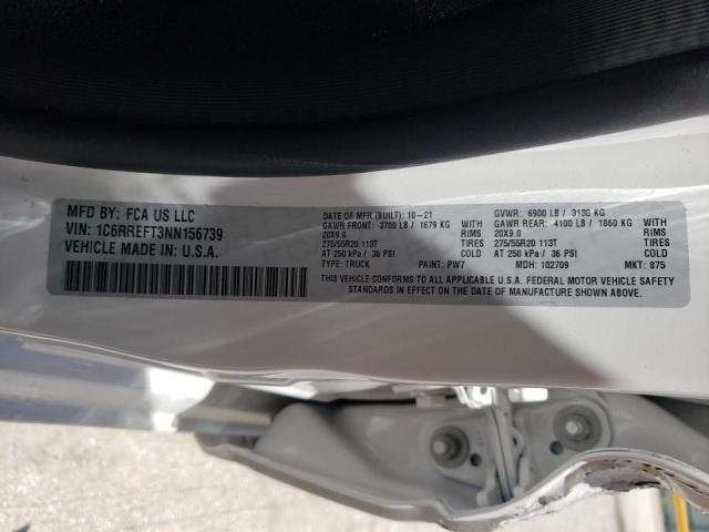 Photo 10 from auction – 2022 RAM 1500 BIG H with VIN 1C6RREFT3NN156739
