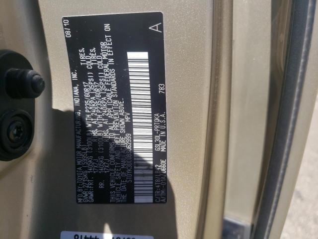 Photo 10 from auction – 2011 TOYOTA SIENNA XLE with VIN 5TDYK3DC0BS062999