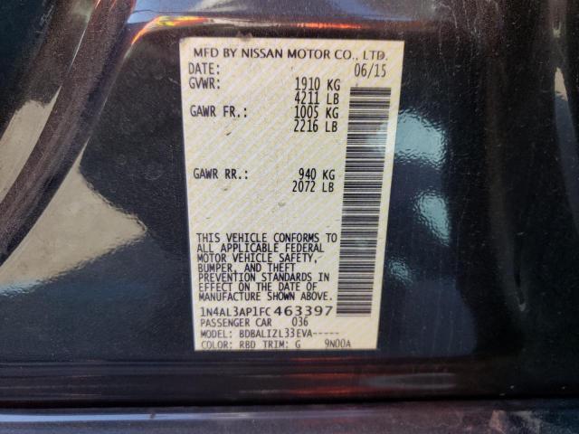 Photo 10 from auction – 2015 NISSAN ALTIMA 2.5 with VIN 1N4AL3AP1FC463397