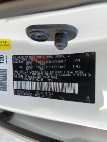 Photo 10 from auction – 2015 TOYOTA SIENNA XLE with VIN 5TDYK3DC6FS592318