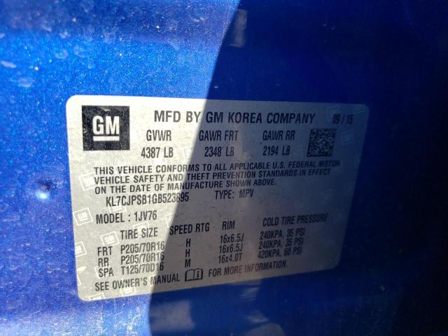 Photo 10 from auction – 2016 CHEVROLET TRAX 1LT with VIN KL7CJPSB1GB523895