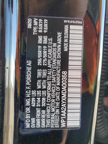 Photo 10 from auction – 2021 PORSCHE CAYENNE with VIN WP1AA2AYXMDA00358