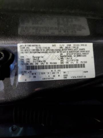 Photo 10 from auction – 2013 FORD FOCUS SE with VIN 1FADP3F22DL186027