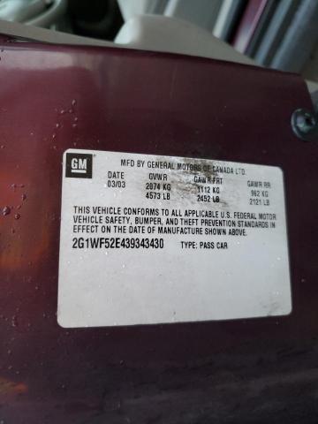 Photo 10 from auction – 2003 CHEVROLET IMPALA with VIN 2G1WF52E439343430