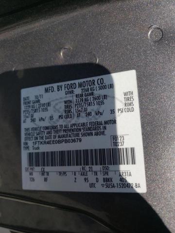 Photo 10 from auction – 2011 FORD RANGER SUP with VIN 1FTKR4EE0BPB03679