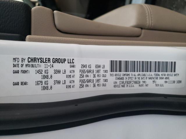 Photo 10 from auction – 2015 JEEP GRAND CHER with VIN 1C4RJFBG9FC708630