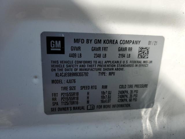 Photo 10 from auction – 2021 BUICK ENCORE PRE with VIN KL4CJESB9MB355792