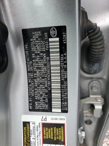 Photo 10 from auction – 2017 TOYOTA CAMRY LE with VIN 4T1BF1FK2HU302718