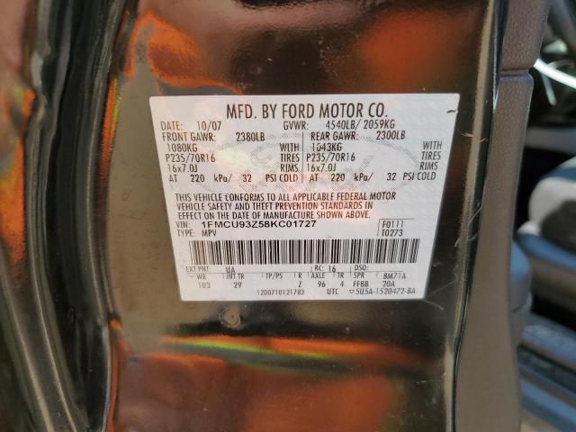 Photo 10 from auction – 2008 FORD ESCAPE XLT with VIN 1FMCU93Z58KC01727