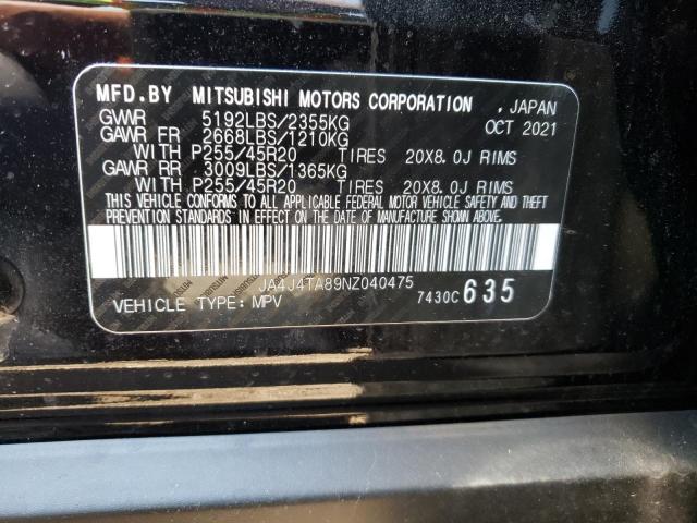Photo 10 from auction – 2022 MITSUBISHI OUTLANDER with VIN JA4J4TA89NZ040475
