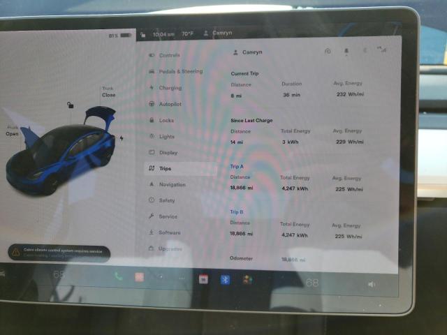 Photo 8 from auction – 2021 TESLA MODEL 3 with VIN 5YJ3E1EA5MF848369