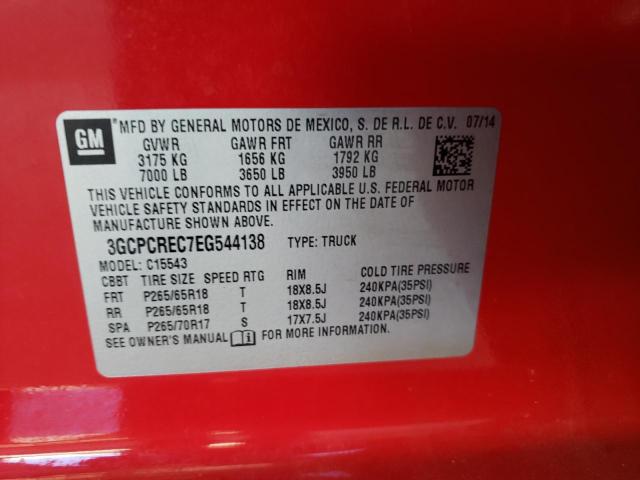 Photo 10 from auction – 2014 CHEVROLET SILVERADO with VIN 3GCPCREC7EG544138