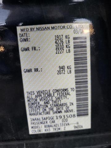 Photo 10 from auction – 2016 NISSAN ALTIMA 2.5 with VIN 1N4AL3AP1GC193508