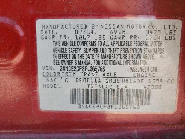 Photo 10 from auction – 2015 NISSAN VERSA NOTE with VIN 3N1CE2CP8FL365768