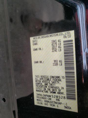 Photo 10 from auction – 2010 NISSAN ALTIMA BAS with VIN 1N4AL2APXAN528528