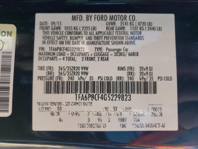 Photo 10 from auction – 2016 FORD MUSTANG GT with VIN 1FA6P8CF4G5229823