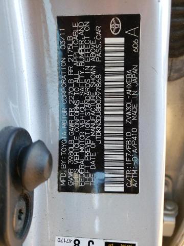 Photo 10 from auction – 2011 TOYOTA PRIUS with VIN JTDKN3DU8B0297868