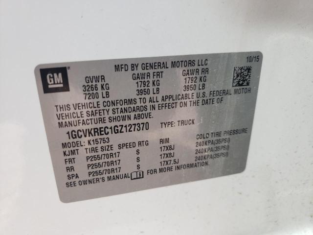 Photo 10 from auction – 2016 CHEVROLET SILVERADO with VIN 1GCVKREC1GZ127370