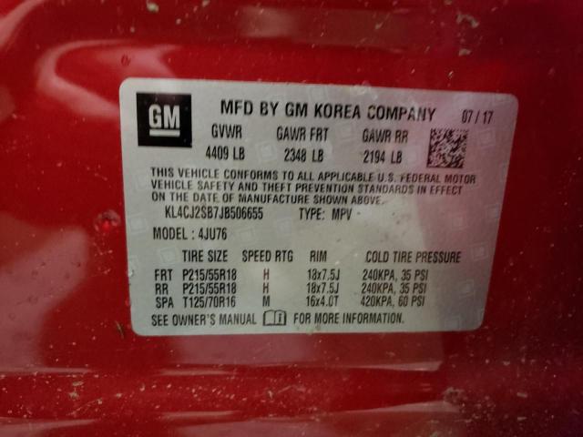 Photo 10 from auction – 2018 BUICK ENCORE SPO with VIN KL4CJ2SB7JB506655