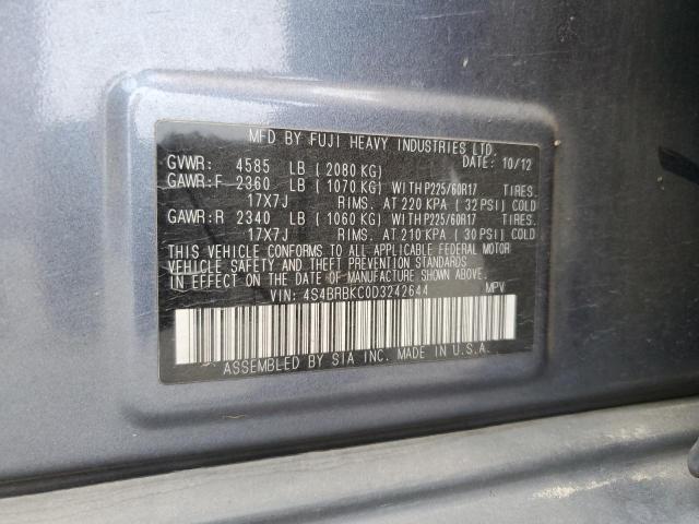 Photo 10 from auction – 2013 SUBARU OUTBACK 2. with VIN 4S4BRBKC0D3242644