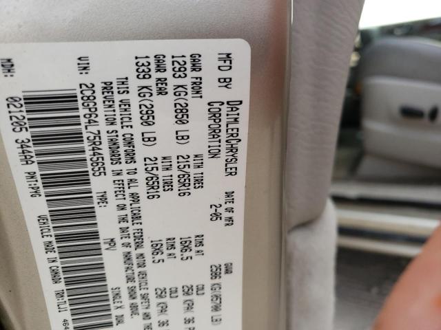 Photo 10 from auction – 2005 CHRYSLER TOWN & COU with VIN 2C8GP64L75R445655