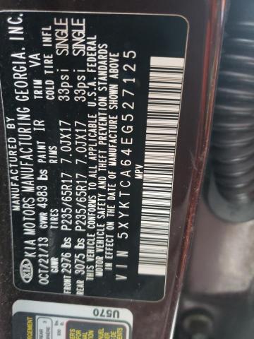 Photo 10 from auction – 2014 KIA SORENTO LX with VIN 5XYKTCA64EG527125