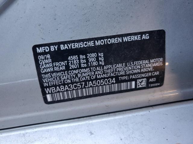 Photo 10 from auction – 2018 BMW 320 XI with VIN WBA8A3C57JA505034
