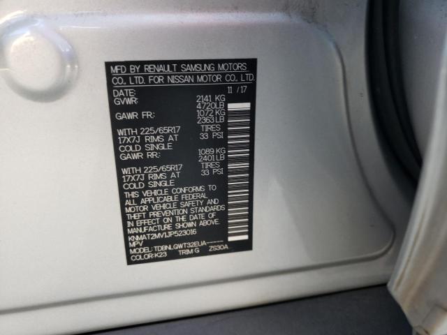Photo 10 from auction – 2018 NISSAN ROGUE S with VIN KNMAT2MV1JP523016
