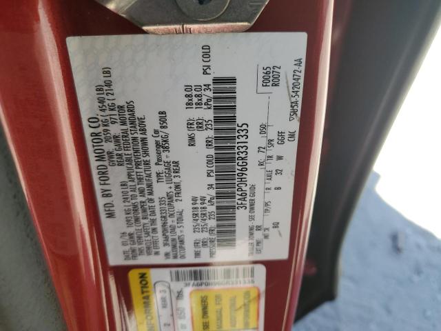 Photo 10 from auction – 2016 FORD FUSION SE with VIN 3FA6P0H96GR331335