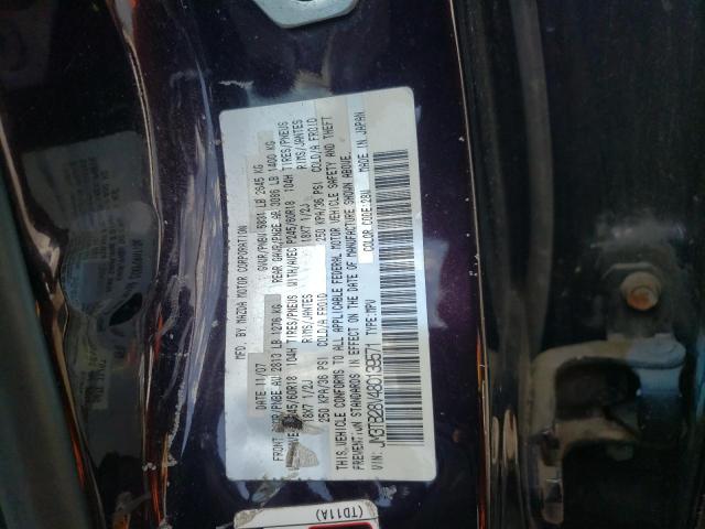 Photo 10 from auction – 2008 MAZDA CX-9 with VIN JM3TB28V480139571