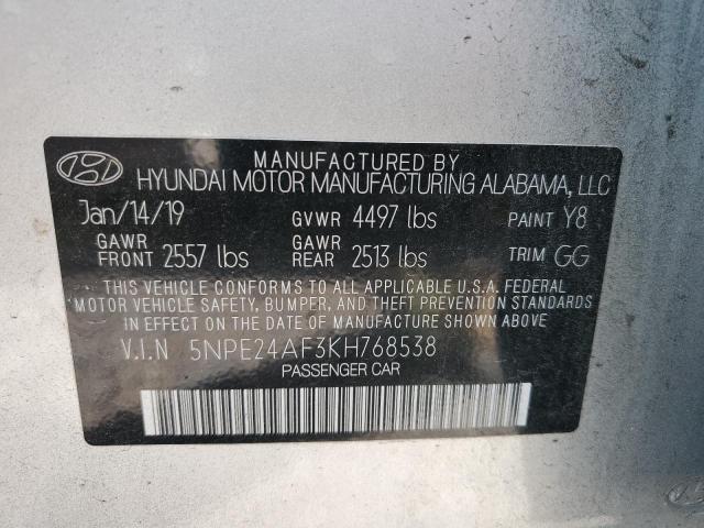 Photo 10 from auction – 2019 HYUNDAI SONATA SE with VIN 5NPE24AF3KH768538