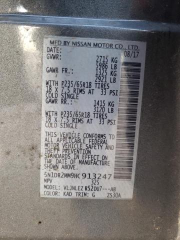 Photo 10 from auction – 2017 NISSAN PATHFINDER with VIN 5N1DR2MM9HC913247