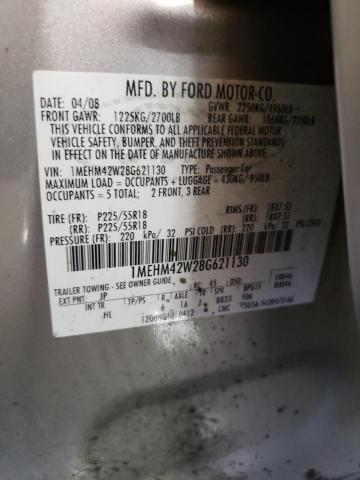 Photo 10 from auction – 2008 MERCURY SABLE PREM with VIN 1MEHM42W28G621130